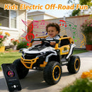 12V Electric Kids Ride-On Truck with Remote, 2-Seater UTV and Music Player