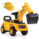 Children's Excavator Ride-On Toy with Adjustable Shovel and Engine Sounds