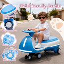 12V Electric Wiggle Car for Kids with Bluetooth Music - Blue