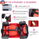 24V RS555 High-Speed Motor Gearbox Set for Ride-On Toys - 40000RPM (2 Pack)