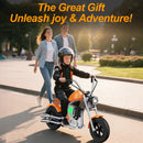 UL Approved Electric Mini Chopper Motorcycle for Kids 5-8 Years, 160W, 3 Speed