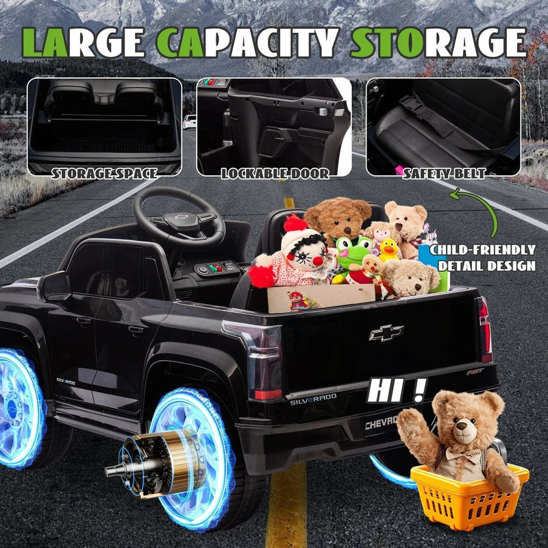 Chevrolet Silverado 24V Electric Kids Ride-On Truck with Remote Control Toy