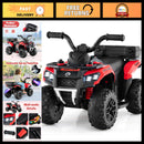 Electric 6V ATV Quad Ride-On for Kids with Spray Feature and Storage Compartment