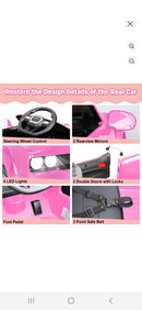 Dodge SRT Pink 12V Kids Ride-On Car with Parental Remote Control for Complete Supervision