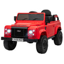 12V Official Land Rover Defender Electric Vehicle for Kids Ages 3 and Up - Red