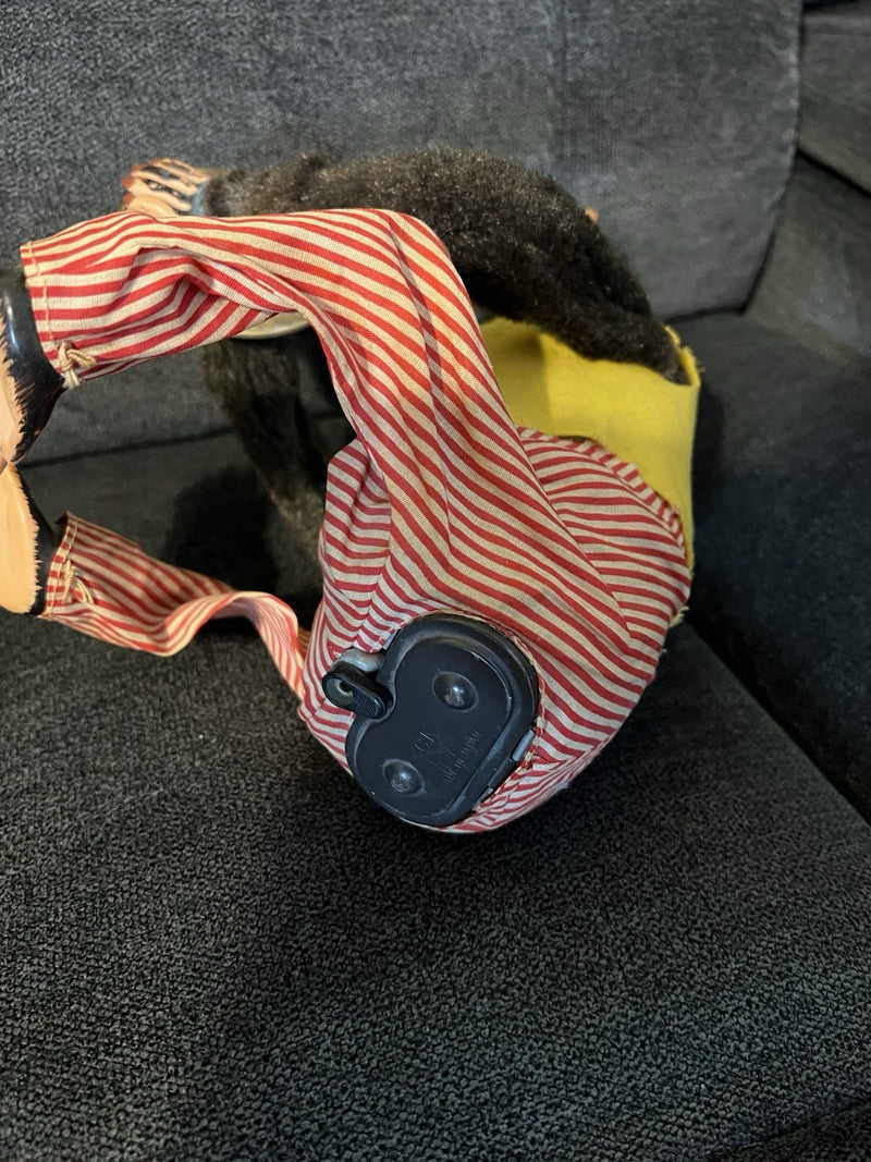 Vintage Working Jolly Chimp Monkey Toy with Cymbals Battery Operated Made in Japan