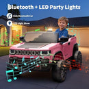 Pink 24V Electric Truck for Kids with Two-Seater Design