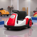 Qaba Red 6V Electric Bumper Car for Kids with Large Wheels