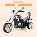 White Harley Davidson 6V Electric Ride-On Motorcycle for Kids