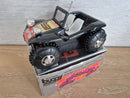 Classic Black Battery-Operated Tumble Buggy with Blinking Headlights and Original Box