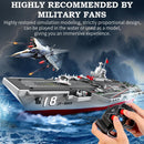 SNACKTANT 16-inch Remote Control Warship Aircraft Carrier with Dual Rechargeable Batteries