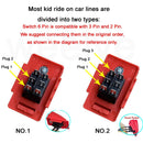Set of 2 Kids Ride-On Car Foot Switches with Automatic Reset for 6V, 12V, and 24V Models