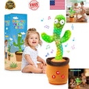 Interactive Cactus Toy with 50 Songs, Voice Repetition, Adjustable Volume, and Auto Sleep Feature
