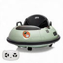 Electric 12V Kids Bumper Car with Remote Control, 360° Spin and 5-Point Safety Harness