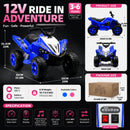 12V Electric Ride-On Car for Kids with Dual Motors, Bluetooth, Music, and LED Lights