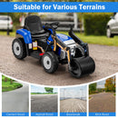 Electric Blue Kids Ride-On Road Roller with Remote Control, LED Lights & Music