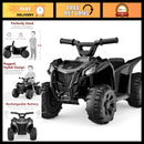 6V Kids Electric ATV Quad Bike with Treaded Tires and Rubber Handles, 1.8M