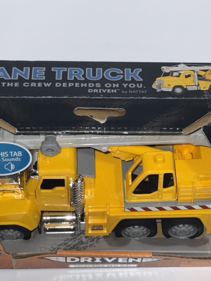Yellow Micro Series Crane Construction Truck with Lights and Sounds