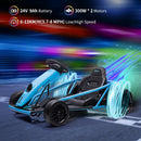 Garvee Ride G Series 24V Electric Go Kart for Kids Ages 8-12, 600W, 8MPH, 9Ah Battery, Blue
