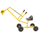 Children's Yellow Ride-On Excavator with 360° Rotating Base