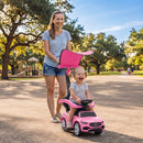Licensed Mercedes-Benz 4-in-1 Toddler Push Car with Handle in Pink