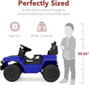 Navy 12V Ride-On Car for Kids with Parental Control