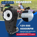 Dual 12V RS550 Motor Gearbox 40000RPM High-Speed for Kids Ride-On Vehicles