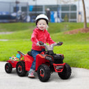 6V Electric Toy Car with Trailer, Dual Direction Drive, Durable Wheels