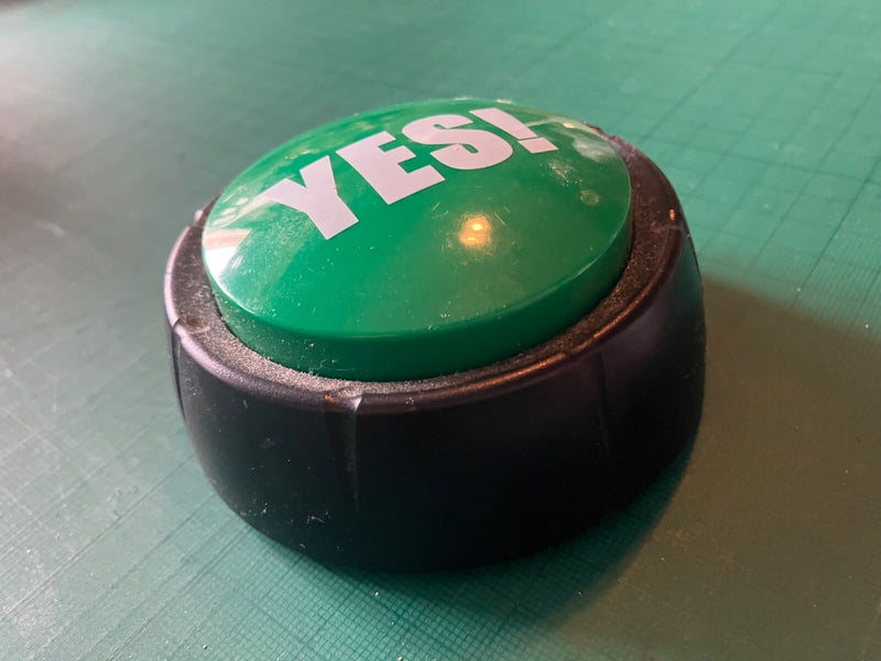 Talking Sound Button Toy Green and Black with Batteries Included for Desk Fun