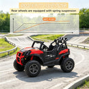 Red Dual Seat 24V Kids Electric Vehicle with Remote Control & LED Illumination