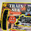 Battery-Powered 17-Piece Train Set with Lights & Sounds for Ages 3+ by Huajun Toys