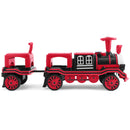 Red 2-Seater Electric Kids Train with Carriage, 12V, 2 Speed, Music, and Lights
