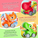 Dinosaur-Themed Toddler Train Set with Steam, Music, Lights, and 3 Cars
