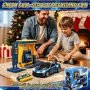 Gas Station Playset for Remote Control Cars - Spray & Dual Sounds for Kids Aged 4-12