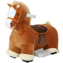 Musical 6V Ride-On Horse with Foot Pedal, Washable Cover, Suitable for Ages 1.5 to 5