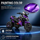 3-Wheel Battery-Powered Kids Ride-On Motorcycle with Lights
