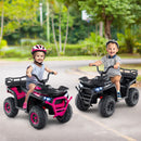 24V Electric Quad ATV for Kids with Authentic Sounds and LED Lights - Black