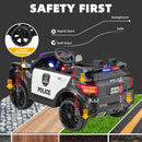 TOBBI Kids Police Car Ride-On with Remote Control for Parents