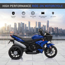 Blue 3-Wheel Ride-On Motorcycle for Kids with Horn and Traction Tires