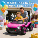 12V Licensed Pink Volkswagen Beetle Electric Ride-On Car for Kids, Speeds of 1.5-2.5MPH