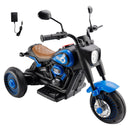 3-Wheel Electric Ride-On Motorcycle for Kids with Colorful Lights and Music - Blue B9