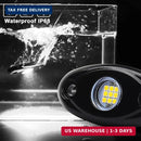 24 White LED Rock Lights for Trucks, UTVs, ATVs, SUVs, RZRs, and Pickups