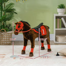 Neighing Ride-On Horse Toy for Children Ages 3 to 8 with Saddle and Stirrups