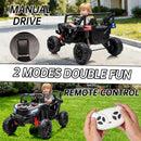 POSTACK 24V Dual Seat Kids Off-Road Ride-On Car with Parental Remote Control