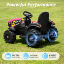 24 Volt Electric Ride-On Tractor Toy for Girls with Trailer and Remote