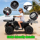 24V 160W Children's Off-Road ATV with Bluetooth, LED Lights, and Storage Racks