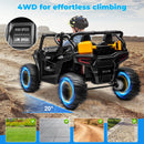 Blue 24V Electric 2-Seater Kids Ride-On Truck with Remote Control and 4WD