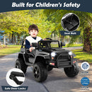 12V Electric Ride-On Truck for Kids with Remote Control, Music, and Lights - Black