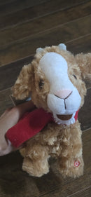 Gemmy Cheerful Holiday Animated Goat Plush Toy "Jingle Bells"