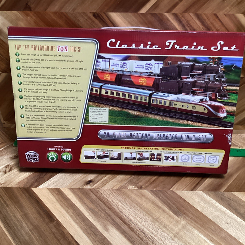 20-Piece Battery Operated Classic Train Set with Lights and Sounds